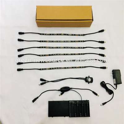 6pcs x 12" linkable light flexible led strips kit 4000K 5000K White for Gun Safe Cabinet