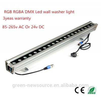 IP65 Waterproof 110V 120V 220V 230V AC 48W high brightness led linear wall washer for outdoor landscape lighting